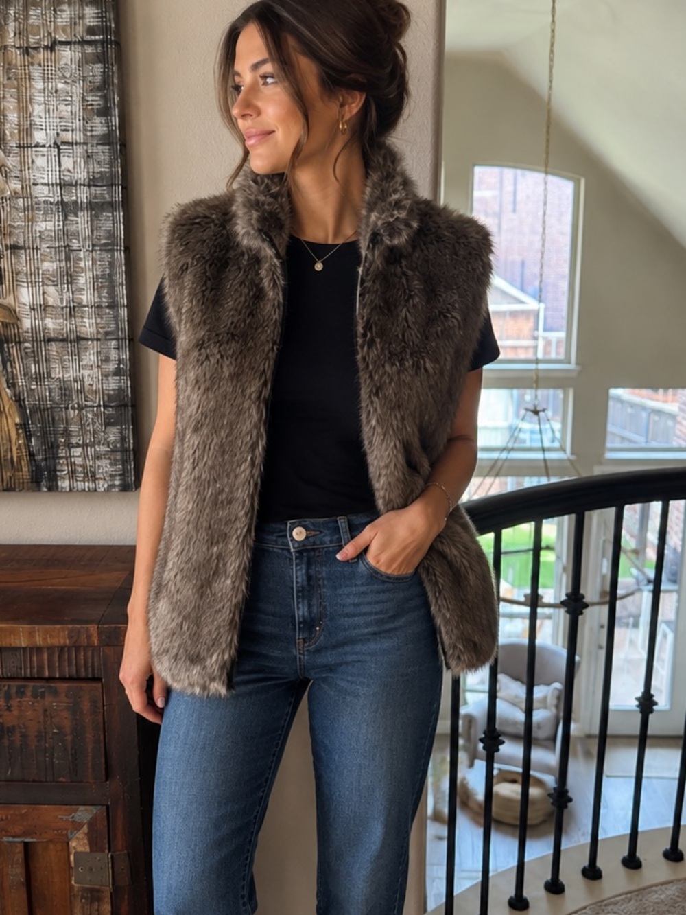 Arianna by Howard’s Faux Fur Vest
